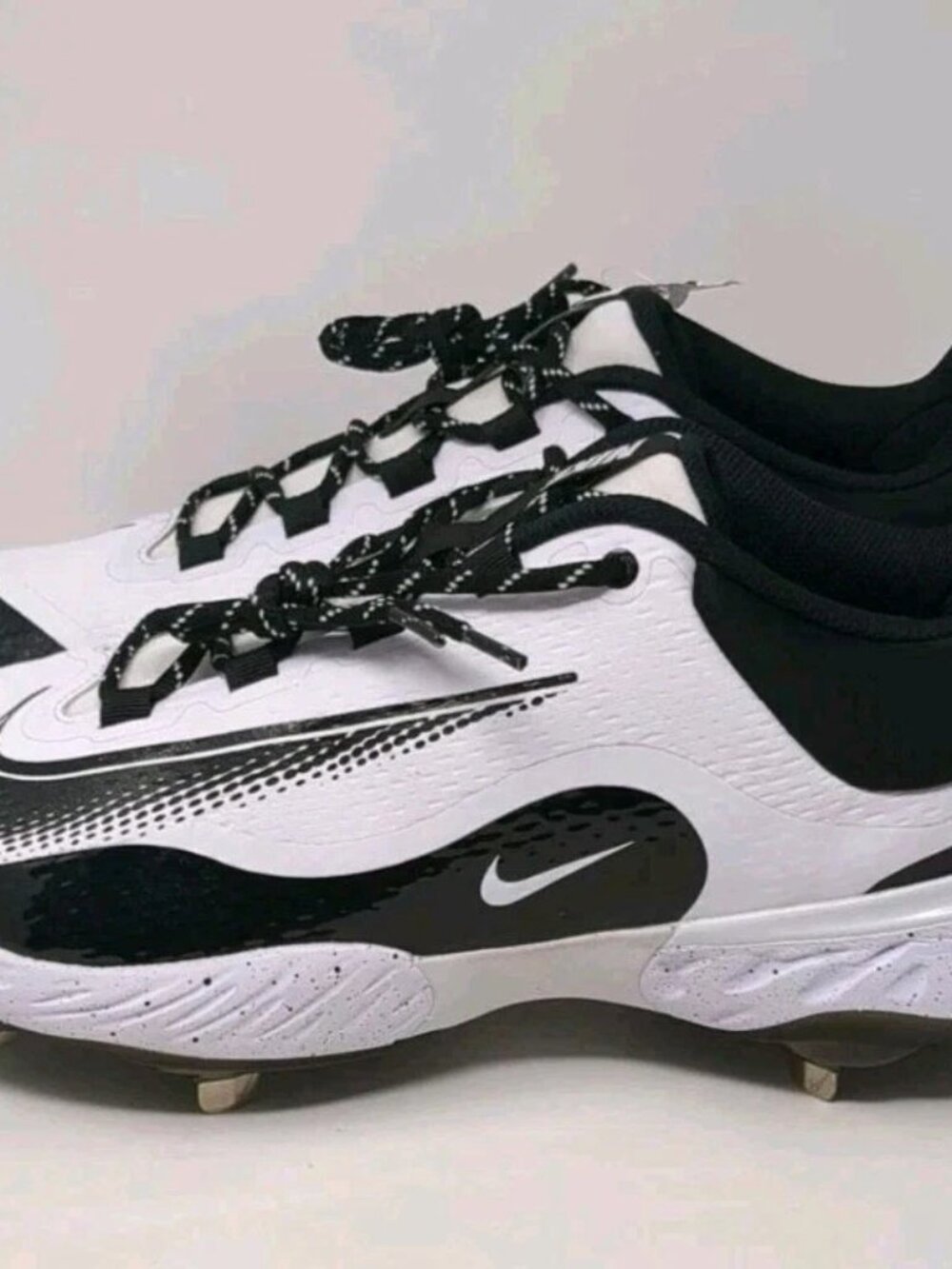 Mens 15 - Nike Baseball Cleats Alpha Huarache Elite IV 4 Low Black White FD2745